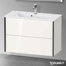 Duravit XViu 梳妝台 緊湊型，帶 2 個拉出式隔層，外形啞光黑色