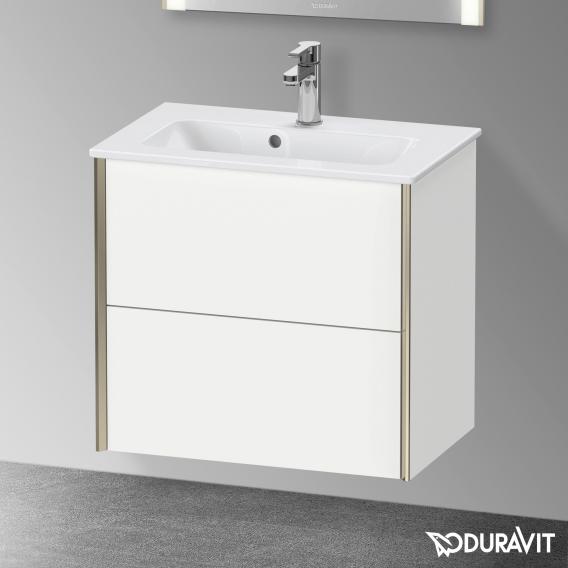 Duravit XViu vanity unit Compact with 2 pull-out compartments, profile matt champagne