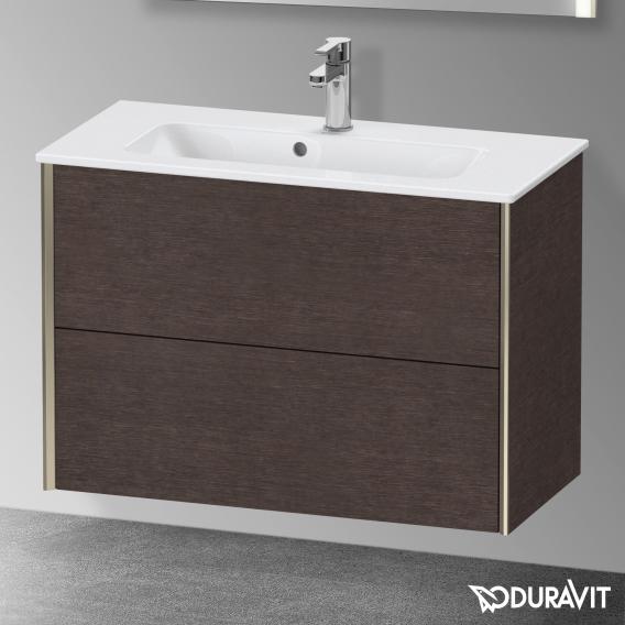 Duravit XViu vanity unit Compact with 2 pull-out compartments, profile matt champagne