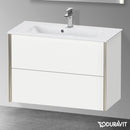 Duravit XViu 梳妝台 緊湊型，帶 2 個拉出式隔層，外形啞光香檳色