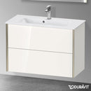 Duravit XViu 梳妝台 緊湊型，帶 2 個拉出式隔層，外形啞光香檳色
