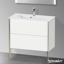 Duravit XViu 梳妝台 緊湊型，帶 2 個拉出式隔層，外形啞光香檳色