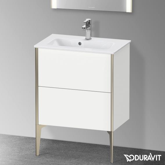 Duravit XViu vanity unit Compact with 2 pull-out compartments, profile matt champagne