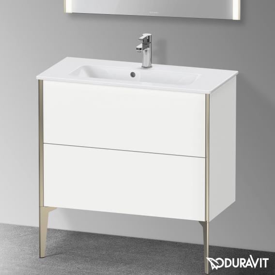 Duravit XViu vanity unit Compact with 2 pull-out compartments, profile matt champagne