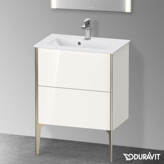 Duravit XViu vanity unit Compact with 2 pull-out compartments, profile matt champagne