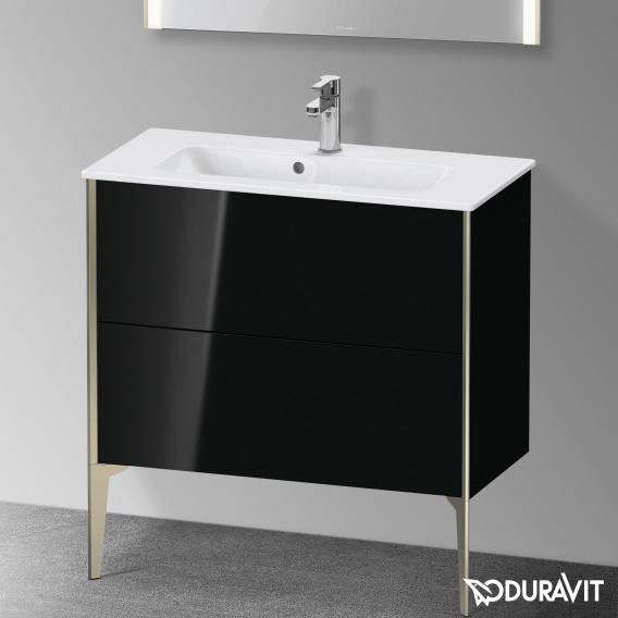 Duravit XViu vanity unit Compact with 2 pull-out compartments, profile matt champagne