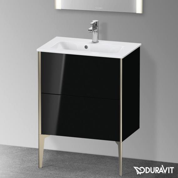 Duravit XViu vanity unit Compact with 2 pull-out compartments, profile matt champagne