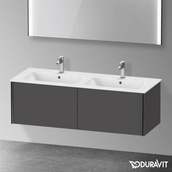 Duravit XViu 雙洗臉盆盥洗台，附 2 個拉出式隔間