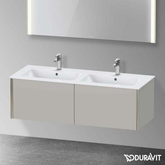 Duravit XViu 雙洗臉盆盥洗台，附 2 個拉出式隔間