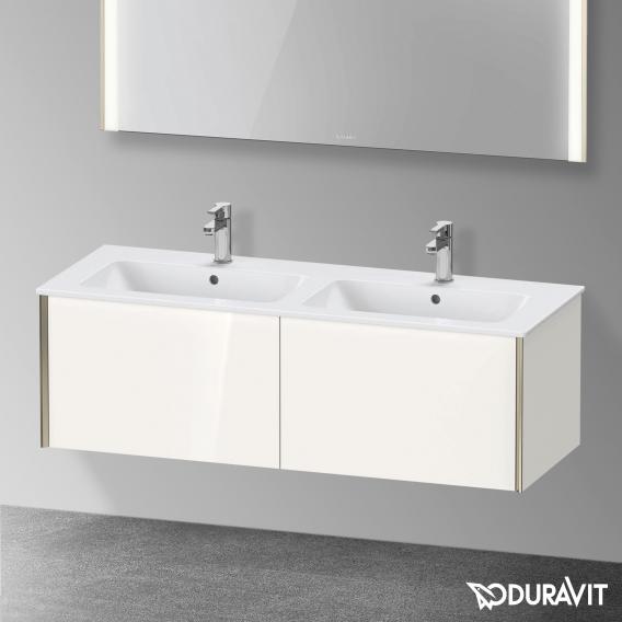 Duravit XViu 雙洗臉盆盥洗台，附 2 個拉出式隔間