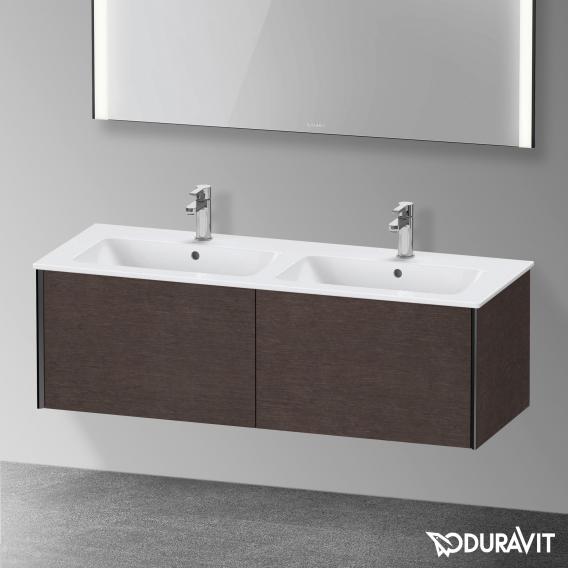 Duravit XViu 雙洗臉盆盥洗台，附 2 個拉出式隔間