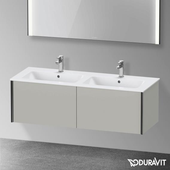 Duravit XViu 雙洗臉盆盥洗台，附 2 個拉出式隔間