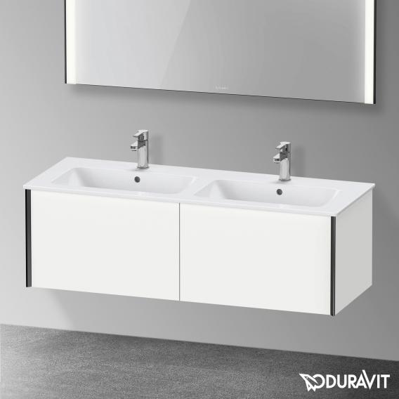 Duravit XViu 雙洗臉盆盥洗台，附 2 個拉出式隔間