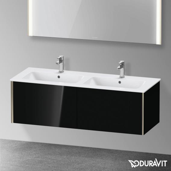 Duravit XViu 雙洗臉盆盥洗台，附 2 個拉出式隔間