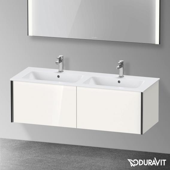 Duravit XViu 雙洗臉盆盥洗台，附 2 個拉出式隔間