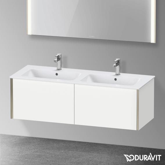 Duravit XViu 雙洗臉盆盥洗台，附 2 個拉出式隔間