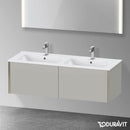 Duravit XViu 雙洗臉盆盥洗台，附 2 個拉出式隔間