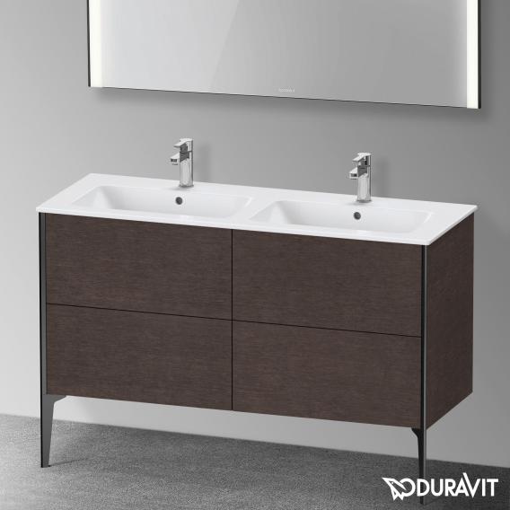 Duravit XViu 雙洗臉盆盥洗台，附 4 個拉出式隔間