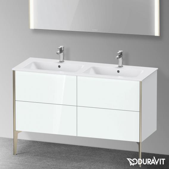 Duravit XViu 雙洗臉盆盥洗台，附 4 個拉出式隔間