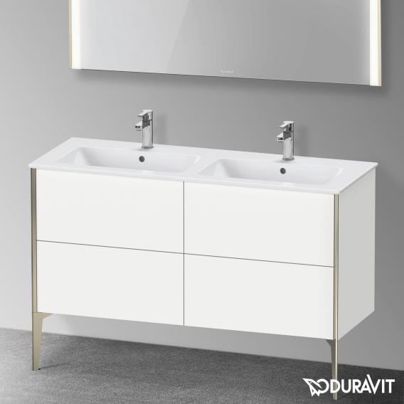 Duravit XViu 雙洗臉盆盥洗台，附 4 個拉出式隔間