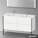 Duravit XViu 雙洗臉盆盥洗台，附 4 個拉出式隔間