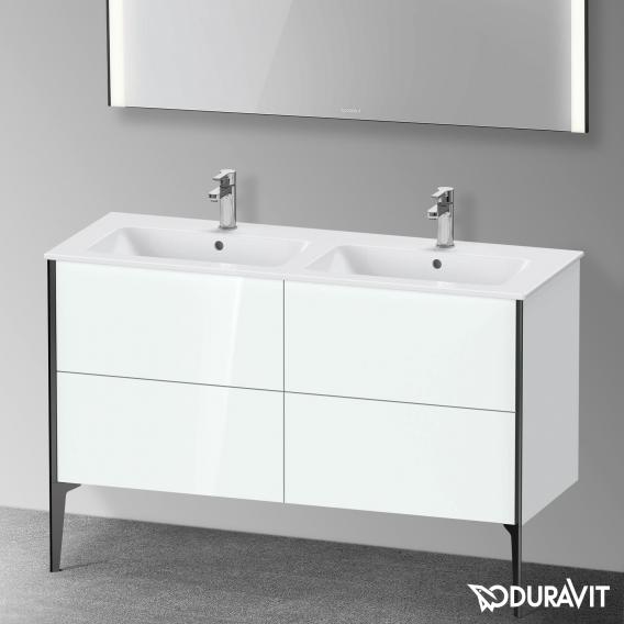 Duravit XViu 雙洗臉盆盥洗台，附 4 個拉出式隔間