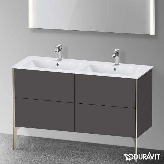 Duravit XViu 雙洗臉盆盥洗台，附 4 個拉出式隔間