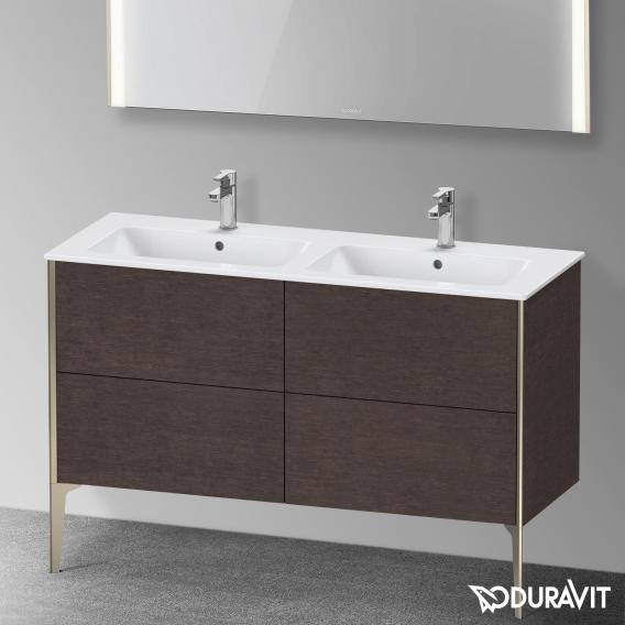 Duravit XViu 雙洗臉盆盥洗台，附 4 個拉出式隔間