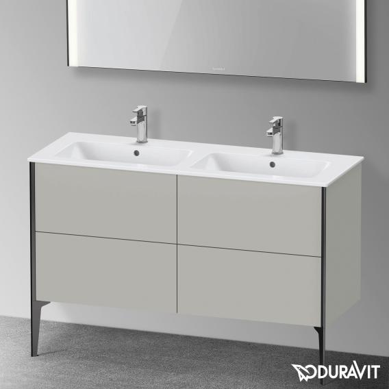 Duravit XViu 雙洗臉盆盥洗台，附 4 個拉出式隔間