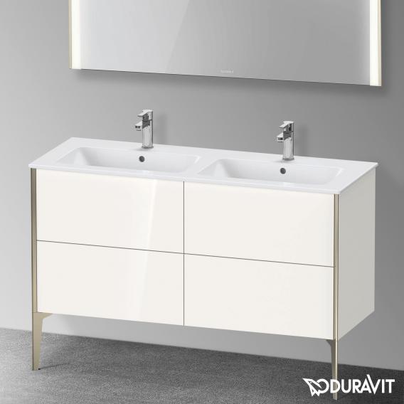 Duravit XViu 雙洗臉盆盥洗台，附 4 個拉出式隔間