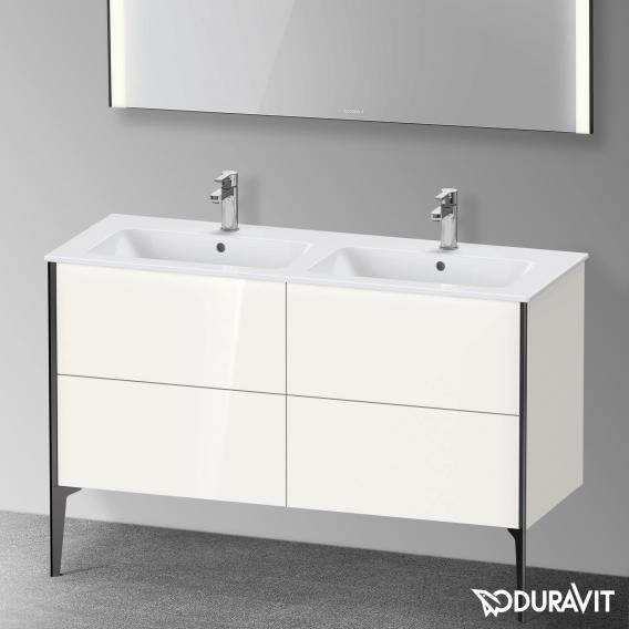 Duravit XViu 雙洗臉盆盥洗台，附 4 個拉出式隔間