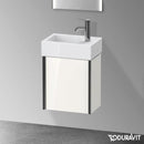 Duravit XViu 洗手盆盥洗台，附 1 個門，輪廓霧面黑色