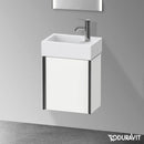 Duravit XViu 洗手盆盥洗台，附 1 個門，輪廓霧面黑色