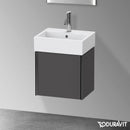 Duravit XViu 洗手盆盥洗台，附 1 個門，輪廓霧面黑色