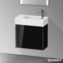 Duravit XViu 洗手盆盥洗台，附 1 個門，輪廓霧面黑色