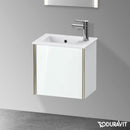 Duravit XViu 洗手盆盥洗台，附 1 個門，輪廓霧面香檳色