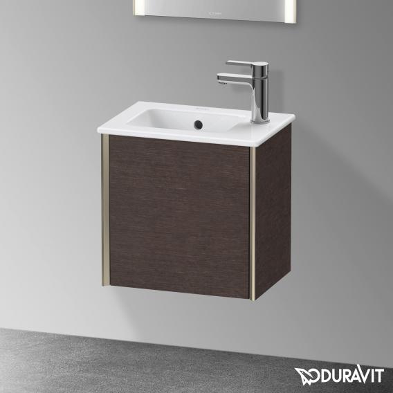 Duravit XViu 洗手盆盥洗台，附 1 個門，輪廓霧面香檳色