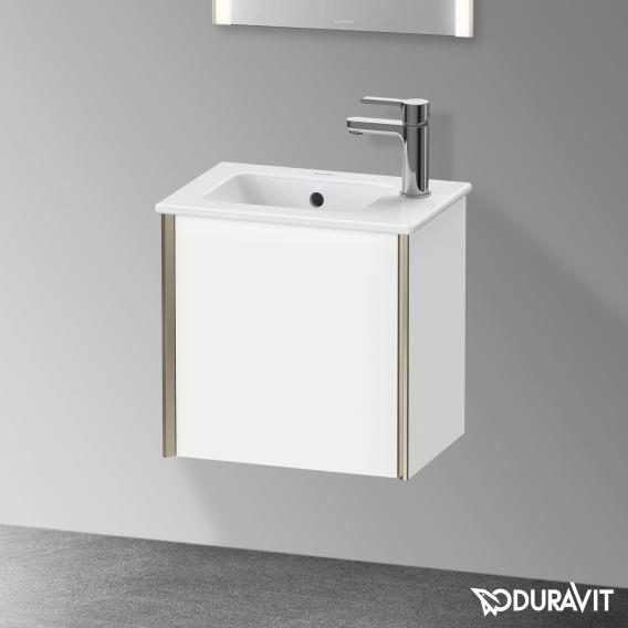 Duravit XViu 洗手盆盥洗台，附 1 個門，輪廓霧面香檳色