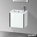 Duravit XViu 洗手盆盥洗台，附 1 個門，輪廓霧面黑色