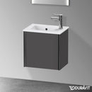 Duravit XViu 洗手盆盥洗台，附 1 個門，輪廓霧面黑色