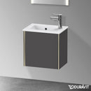 Duravit XViu 洗手盆盥洗台，附 1 個門，輪廓霧面香檳色