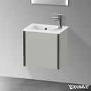 Duravit XViu 洗手盆盥洗台，附 1 個門，輪廓霧面黑色