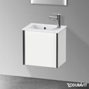 Duravit XViu 洗手盆盥洗台，附 1 個門，輪廓霧面黑色