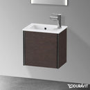 Duravit XViu 洗手盆盥洗台，附 1 個門，輪廓霧面黑色
