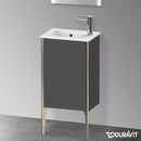 Duravit XViu 洗手盆盥洗台，附 1 個門，輪廓霧面香檳色