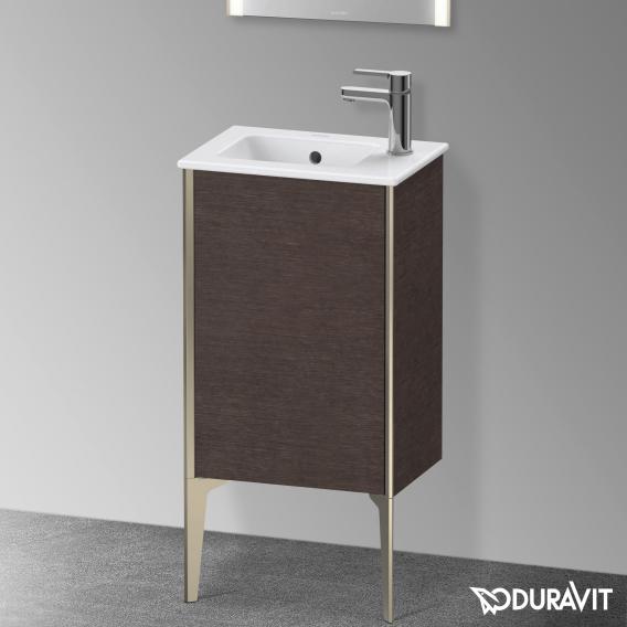 Duravit XViu 洗手盆盥洗台，附 1 個門，輪廓霧面香檳色