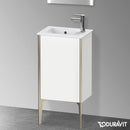 Duravit XViu 洗手盆盥洗台，附 1 個門，輪廓霧面香檳色