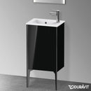 Duravit XViu 洗手盆盥洗台，附 1 個門，輪廓霧面黑色