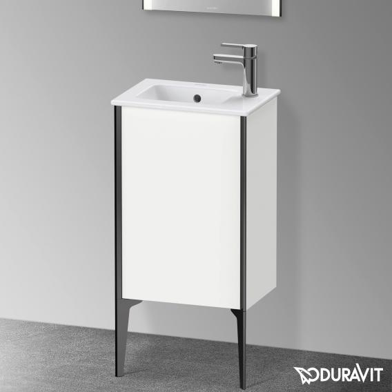 Duravit XViu 洗手盆盥洗台，附 1 個門，輪廓霧面黑色