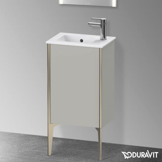 Duravit XViu 洗手盆盥洗台，附 1 個門，輪廓霧面香檳色